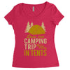 dude that camp trip in tents funny Women's Triblend Scoop T-shirt