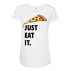 just eat it pizza lover Maternity Scoop Neck T-shirt