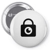 padlock eye Pin-back button