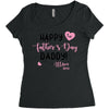 Happy Fathers Day Daddy! Baby Girl Any Name Customized Women's Triblend Scoop T-shirt