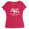 ak47 funny,political,weapons,cool,retro,rude Women's Triblend Scoop T-shirt