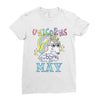unicorns are born in may cute unicorn Ladies Fitted T-Shirt