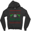 ugly dinosaur christmas Zipper Hoodie