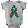 liver ribbon and rose Baby Bodysuit