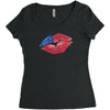 4th of July Lip Women's Triblend Scoop T-shirt