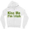 kiss me i'm irish Zipper Hoodie