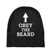 obey the beard funny Baby Beanies