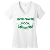 I Love Someone with Liver Cancer to The Moon and Back to Infinity Women's V-Neck T-Shirt