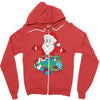 santa with piles of christmas Zipper Hoodie