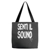 senti il sound marco mengoni Tote Bags