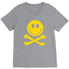 smiley pirate skull and crossbones V-Neck Tee