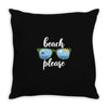 Beach Please Throw Pillow