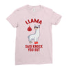 boxing llama Ladies Fitted T-Shirt