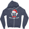 bah hum pug scrooge grinch christmas Zipper Hoodie