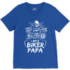 You Cant Scare Me I am Biker Papa V-Neck Tee