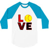love softball 3/4 Sleeve Shirt
