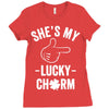 she's my lucky charm Ladies Fitted T-Shirt