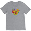 color flower V-Neck Tee