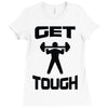 get tough weight lifter lifting gym Ladies Fitted T-Shirt