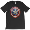 cotton captain america shield distressed, ideal gift or present T-Shirt
