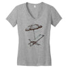 beach umbrella Women's V-Neck T-Shirt