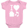i love house music dj baseball Baby Onesie
