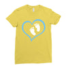 Baby Boy with Heart Any Name Customized Ladies Fitted T-Shirt