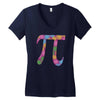 spring pi tshirts  flowery colorful pi day gifts Women's V-Neck T-Shirt