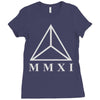 mmxi roman numerals triangle Ladies Fitted T-Shirt