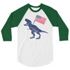 Patriotic T-Rex 3/4 Sleeve Shirt