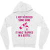 rescued some wine Zipper Hoodie