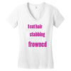 i cut hair Women's V-Neck T-Shirt