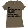 no. you're wrong Ladies Fitted T-Shirt