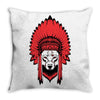 native america wolf Throw Pillow