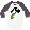 mickey puke 3/4 Sleeve Shirt