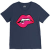 sexy lip biting V-Neck Tee