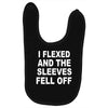 i flexed and the sleeves fell off Baby Bibs
