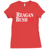 reagan bush '84 80's retro political party Ladies Fitted T-Shirt