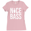 nice bass fishing Ladies Fitted T-Shirt