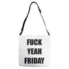 f yeah its friday Adjustable Strap Totes