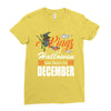 Halloween Kings Are Born In December Ladies Fitted T-Shirt