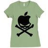 apple skull Ladies Fitted T-Shirt