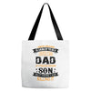 Super Cool Dad Of A Freaking Awesome Son Tote Bags