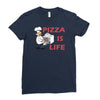pizza is love pizza is life Ladies Fitted T-Shirt