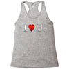 I love u heart Racerback Tank