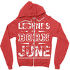 legends are born in june birthday vintag Zipper Hoodie