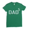 dad of 5 Ladies Fitted T-Shirt
