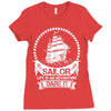 Sailor Life Is Adventure Dare It Ladies Fitted T-Shirt
