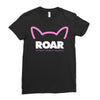 pussy roar - women's march alliance white logo Ladies Fitted T-Shirt