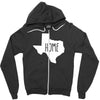 home texas outline Zipper Hoodie